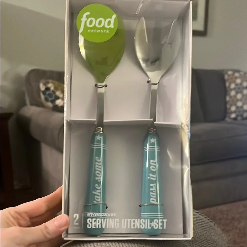 Food Network Teal Serving Utensil Set